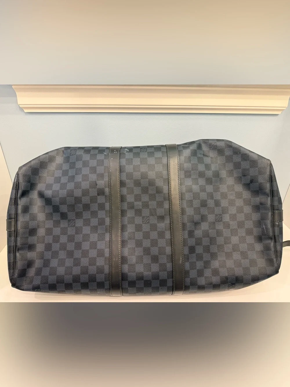 Louis Vuitton Keepall Bandoulière 55 Damier Graphite Bag Made in France